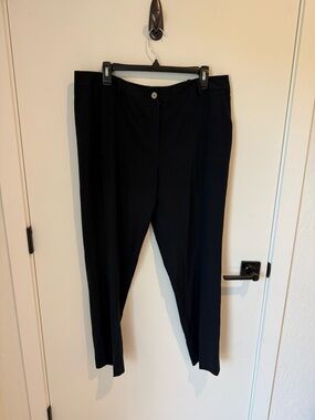 Michael Kors Blue/Black Straight-Leg Dress Trousers